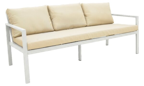 Комплект от 4 части градински мебели, Gardenly, бял, 68.5x175x72 см