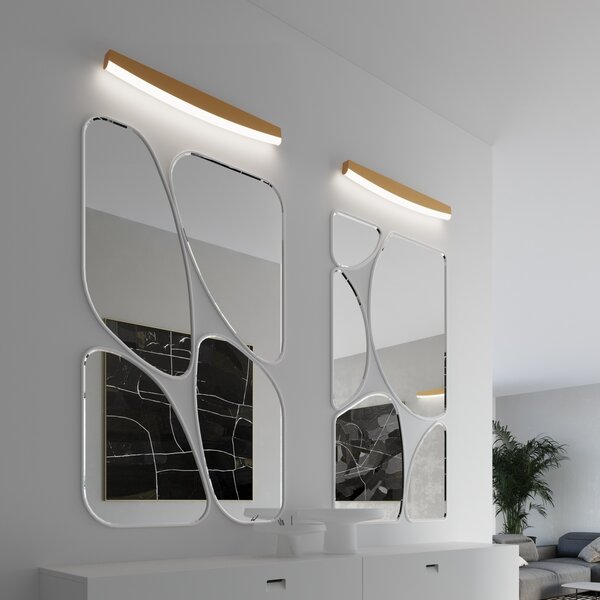 LED стенна лампа 4000K, Jorun, златист, 60x5.5x7 см