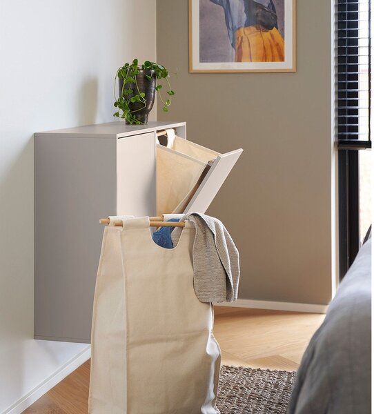 Светлосив стенен кош за пране Laundry Box – ReCollector