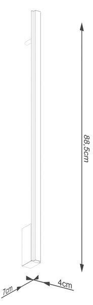 LED стенна лампа 3000K, Lagom 90, златист, 4x7x88.5 см