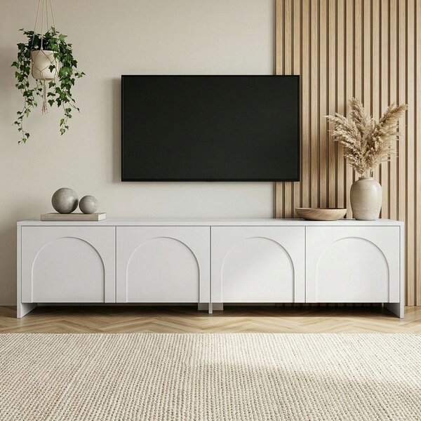 Бяла маса за телевизор 180x45x32 cm Aurelia – Kalune Design
