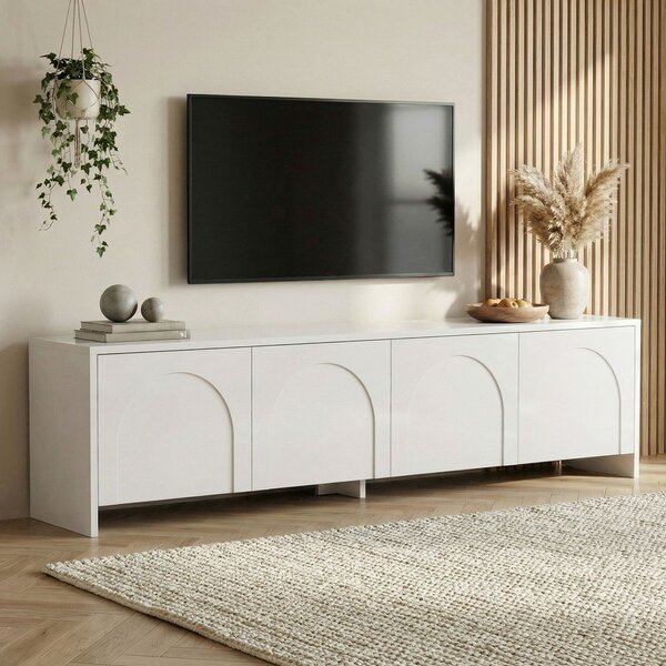 Бяла маса за телевизор 180x45x32 cm Aurelia – Kalune Design