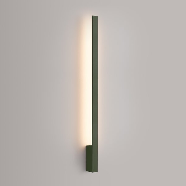 LED стенна лампа 3000K, Lahti 90, маслинено зелен, 4x6.5x90 см