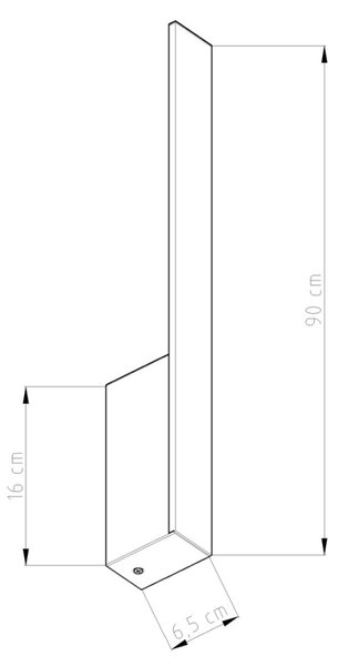 LED стенна лампа 3000K, Lahti 90, маслинено зелен, 4x6.5x90 см