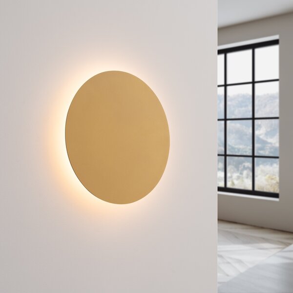 LED стенна лампа 3000K, Borgen, златист, 30x30x3.5 см