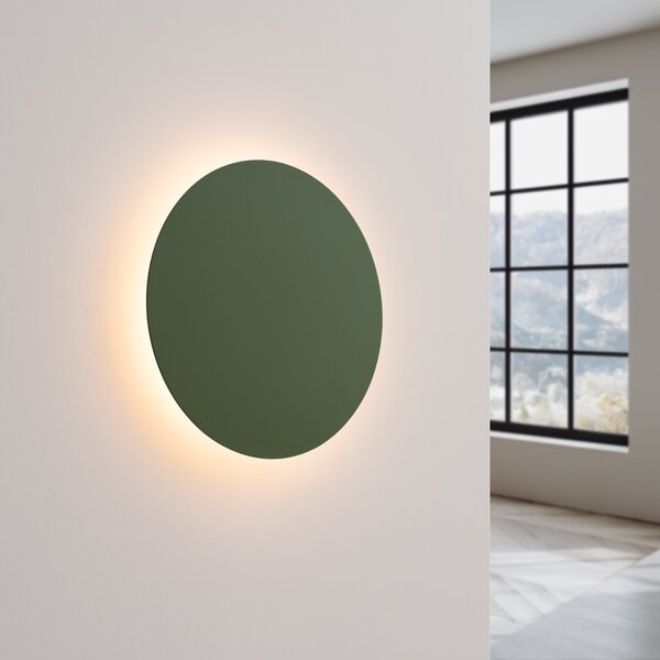 LED стенна лампа 3000K, Borgen, маслинено зелен, 30x30x3.5 см