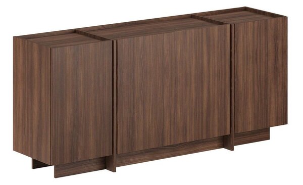 Скрин от декор от орех с отвор за кабели в тъмно естествен цвят 180x80x45 cm Dorma – Kalune Design