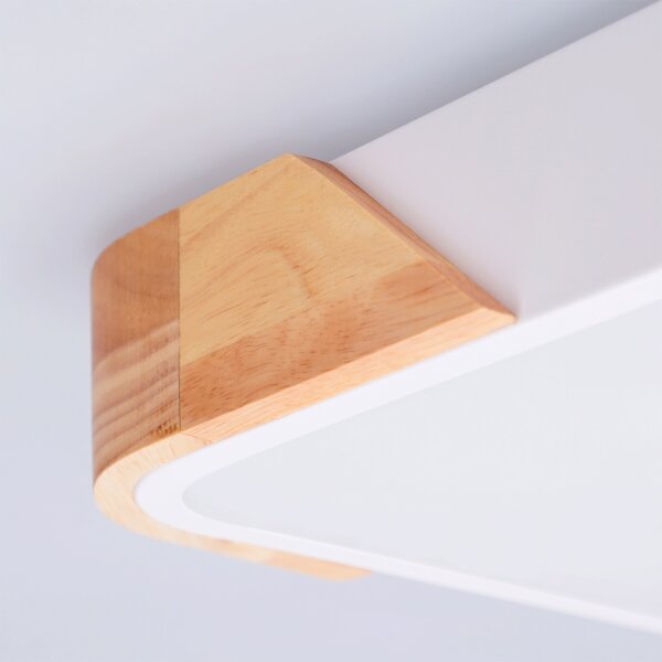 Brilagi - LED плафон PILANA LED/24W/230V дъб/бяло 32x32 cm