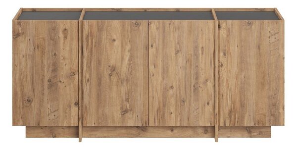 Скрин от декор от бор с отвор за кабели в естествен цвят 180x80x45 cm Dorma – Kalune Design