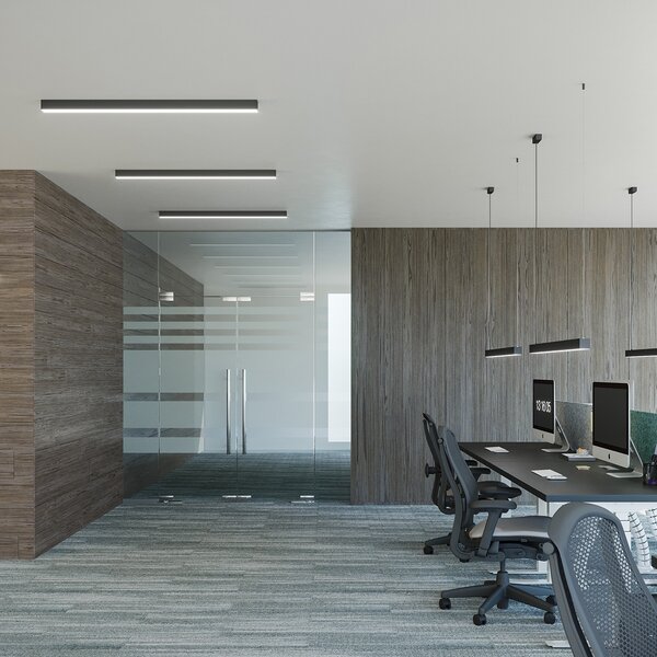 LED стенна лампа 4000K, Pinne, черен, 200x6x6 см