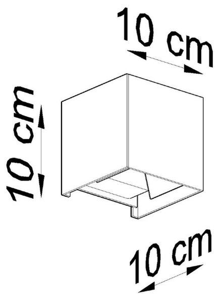 LED стенна лампа 3000K, Luca, бял, 10x10x10 см