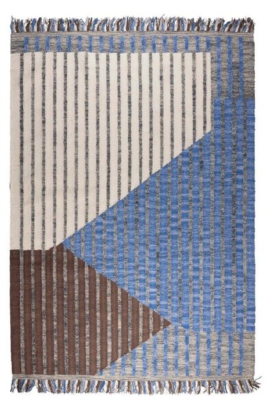 Син/кафяв памучен килим 160x230 cm Hampton – Dutchbone