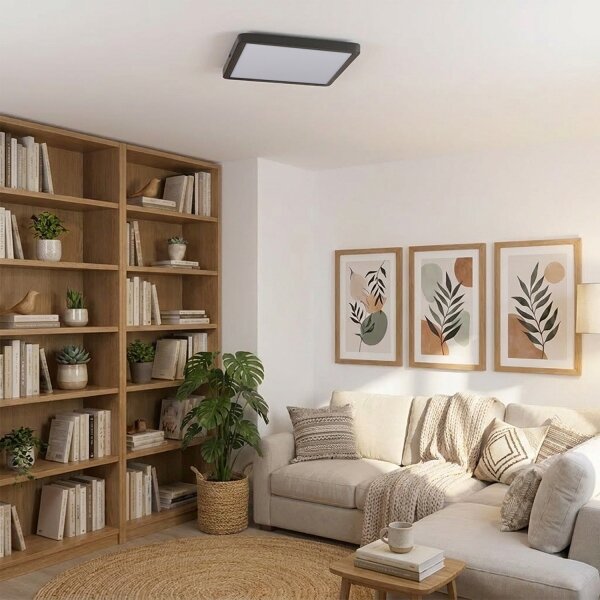 Brilagi - LED таванно осветително тяло ESTELA SQUARE LED/24W/230V 31x31 см черно