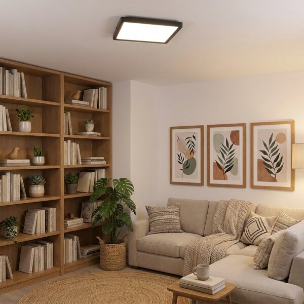 Brilagi - LED димируемо таванно осветително тяло ESTELA SQUARE LED/36W/230V 31x31 cm черно + дистанционно управление