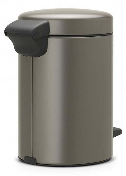 Кош за боклук с педал Brabantia NewIcon 648999, 3 л, Плавно затваряне, Противоплъзгаща основа, Сив