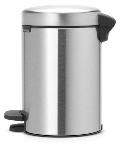 Кош за боклук с педал Brabantia NewIcon 648998, 3 л, Леко затваряне, Противоплъзгаща основа, Инокс/Мат