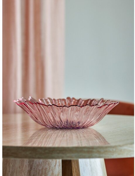 Светлорозова стъклена купа ø 31 cm Mariko – Bloomingville
