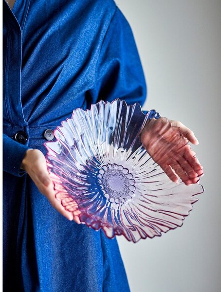 Светлорозова стъклена купа ø 31 cm Mariko – Bloomingville