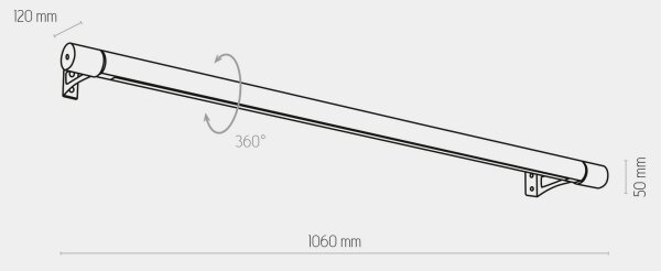 LED аплик ROLLO LED/30W/230V дърво