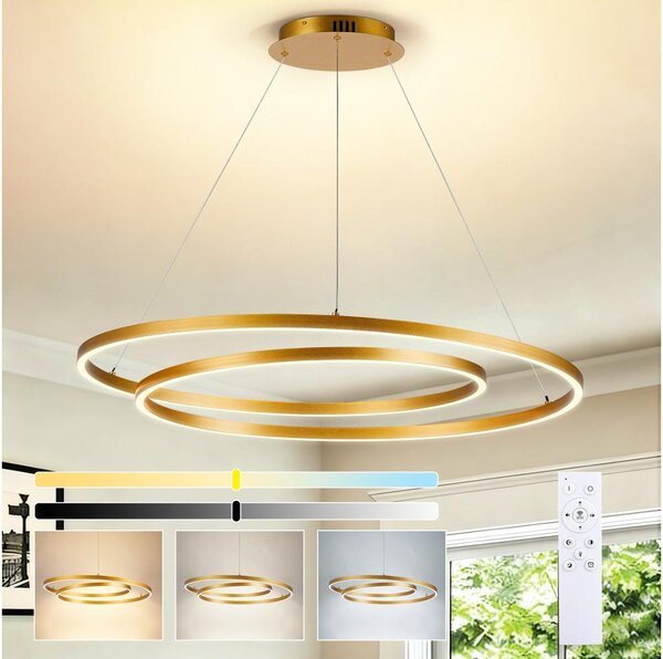 Brilagi-LED Димируем полилей на кабел TWISTER LED/105W/230V 3000-6000K златист+ДУ