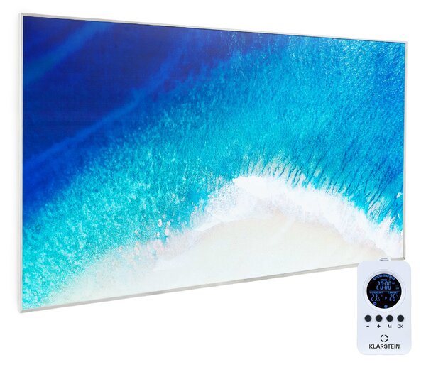Klarstein Wonderwall Air Stand, инфрачервен отоплител, 101 x 60 см, 600 W, инсталиране на стена, дистанционно управление