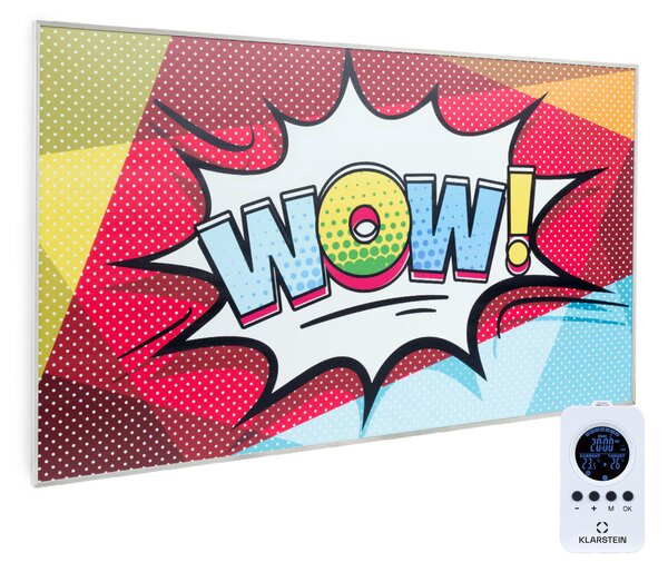Klarstein Wonderwall Air Art 60, инфрачервен нагревател, 101 x 60 см, 600 W, за стена, дистанционно управление
