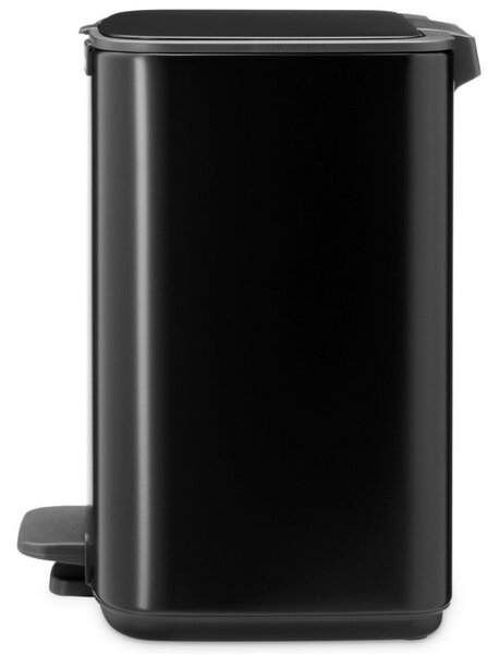 Кош за боклук Brabantia Bo Pedal 1010137, 7 л, Плавно затваряне, Гумирана основа, Черен мат