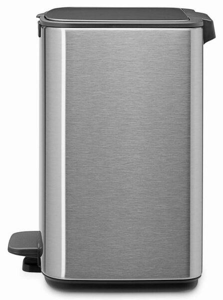 Кош за боклук Brabantia Bo Pedal 1010142, 7 л, Плавно затваряне, Гумирана основа, Устойчив на пръстови отпечатъци, Инокс