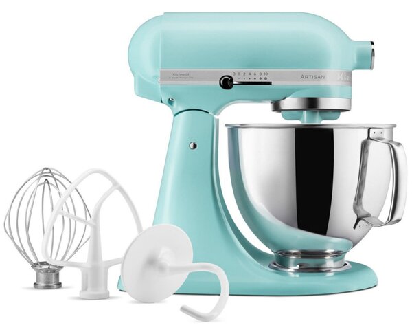 Планетарен миксер KitchenAid Artisan Elegance 5KSM125EMI Mineral water, 300W, 4.8 л, Direct drive, 10 скорости, Тюркоаз