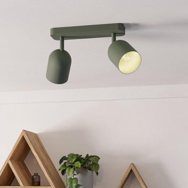 Eglo 44133 - Точково осветително тяло TILSTON 2xE14/40W/230V зелено