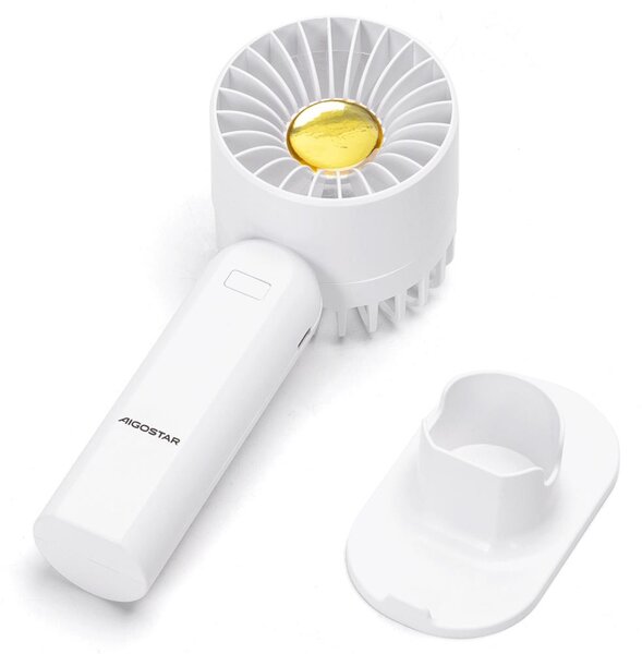 Aigostar - Акумулаторен джобен вентилатор 4W/5V 500mAh USB бял