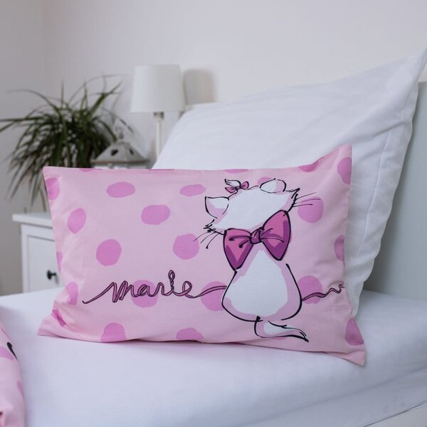 Розово памучно детско спално бельо 100x135 cm Marie Cat "Merci" – Jerry Fabrics