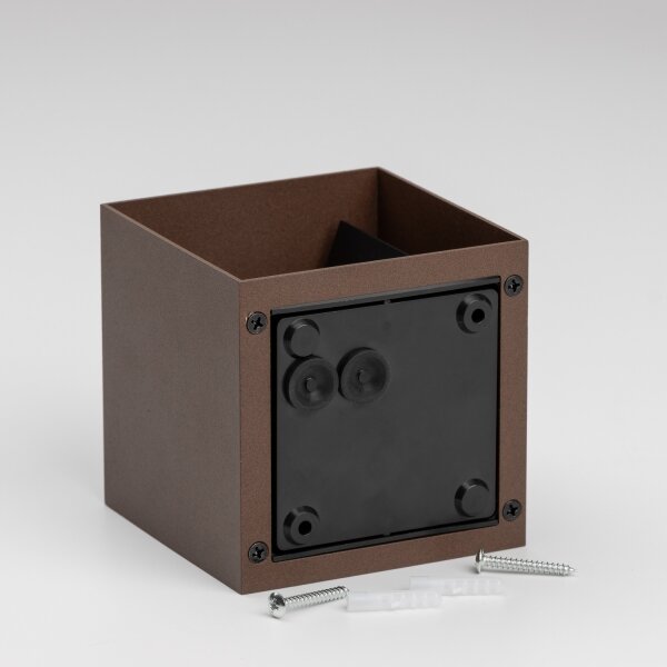 BRILAGI - LED външно стенно осветително тяло CUBE LED/6W/230V кафяво IP54