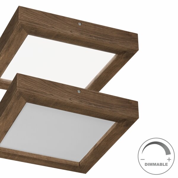 Brilagi-LED Регулируемо осветително тяло WOODY FRAME LED/24W/230V дъб 30x30 IP44