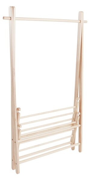 Стойка за дрехи от масивен бор в светло естествен цвят 100x150x41 cm Cole – Jotex