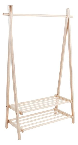 Стойка за дрехи от масивен бор в светло естествен цвят 100x150x41 cm Cole – Jotex
