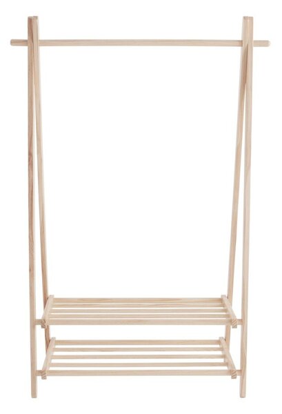 Стойка за дрехи от масивен бор в светло естествен цвят 100x150x41 cm Cole – Jotex