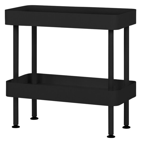 Черен метален подвижен стелаж 60x62x30 cm Nolle – noo.ma