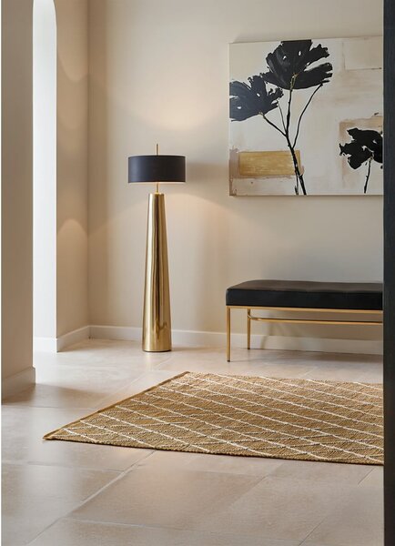 Ръчно изработен ютен килим в естествен цвят 80x150 cm Kunu – Hanse Home
