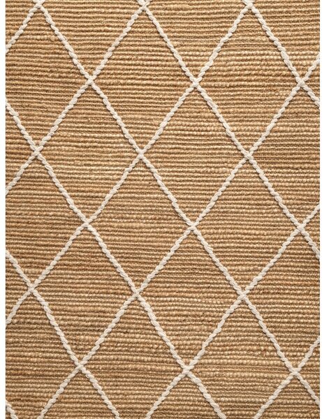 Ръчно изработен ютен килим в естествен цвят 80x150 cm Kunu – Hanse Home