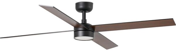 FARO 34356WT1S- LED вентилатор с димер RUDDER L 18W/230V CCT Ø 132 cm кафяв/черен WT + дистанционно управление