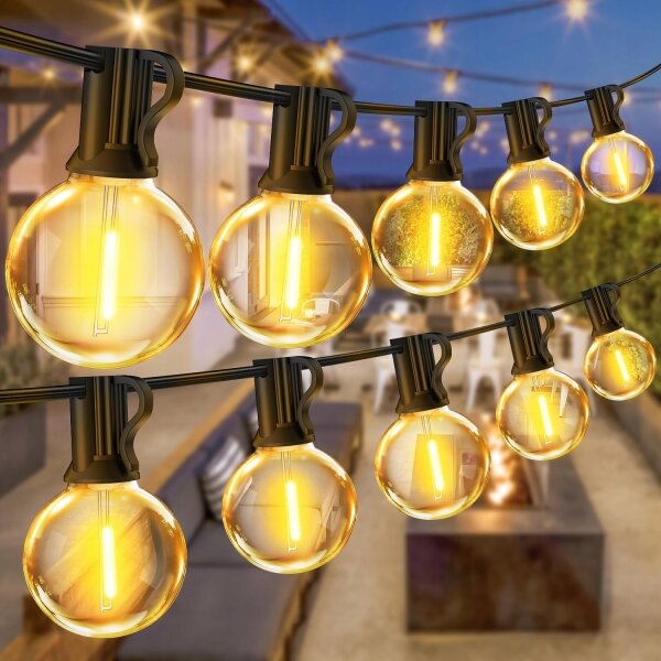 LED външен декоративен гирлянд 25xE12/1W/230V 17,5 m IP65 черен