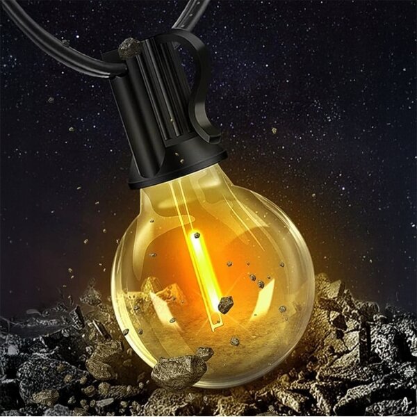 LED гирлянд за външна употреба с възможност за димиране 25xE12/1W/24/230V 17,5 m IP65 черен + дистанционно управление