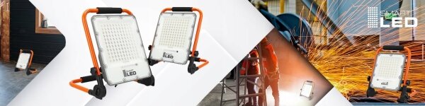 Акумулаторен LED прожектор със стойка LED/100W/3,2V 5000K 5000 mAh IP65 оранжев