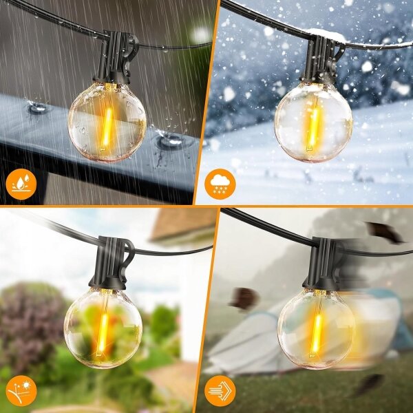 LED гирлянд за външна употреба с възможност за димиране 25xE12/1W/24/230V 17,5 m IP65 черен + дистанционно управление