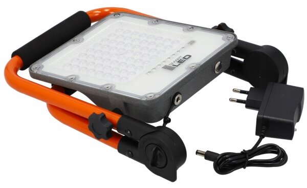 LED акумулаторен прожектор със стойка LED/50W/3,2V 4500K 5000 mAh IP65 оранжев