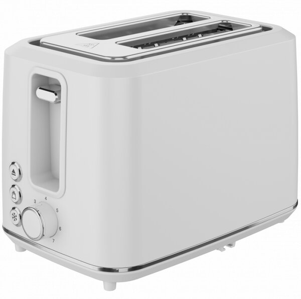 Тостер за хляб AENO ATS0001W, 930W, 7 степени, Сензорно управление, Обратен таймер, Защита при засядане, Тих, Бял