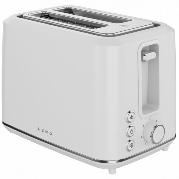 Тостер за хляб AENO ATS0001W, 930W, 7 степени, Сензорно управление, Обратен таймер, Защита при засядане, Тих, Бял