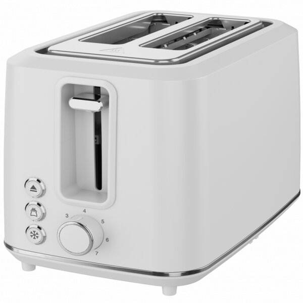 Тостер за хляб AENO ATS0001W, 930W, 7 степени, Сензорно управление, Обратен таймер, Защита при засядане, Тих, Бял