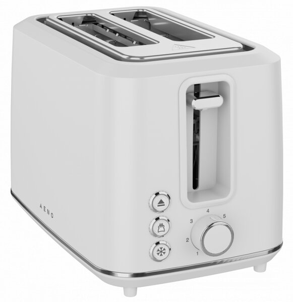 Тостер за хляб AENO ATS0001W, 930W, 7 степени, Сензорно управление, Обратен таймер, Защита при засядане, Тих, Бял